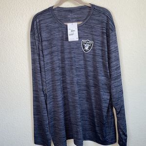 Las Vegas Raiders NFL Dri-Fit Nike Mens Long Sleeve Tee Shirt Velocity XXL New